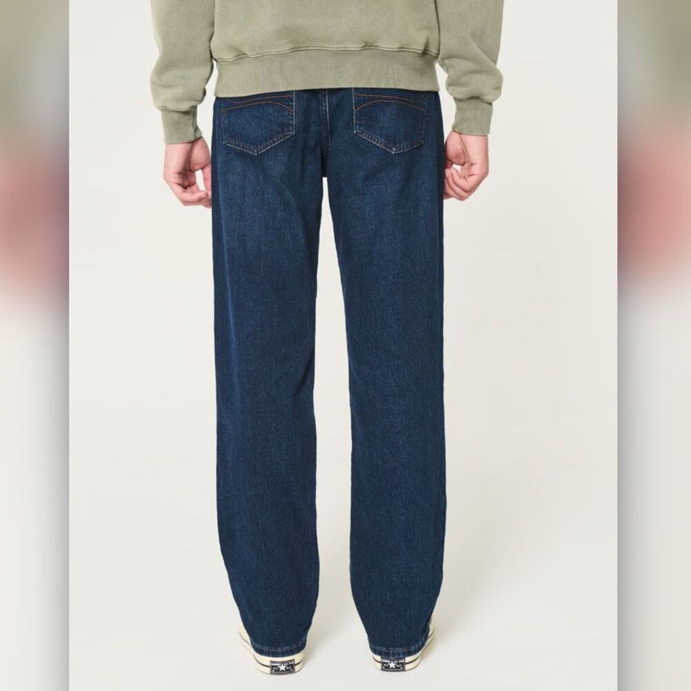Hollister Men’s Loose Leg Jeans - Blue - 34/30 - Picture 2 of 7